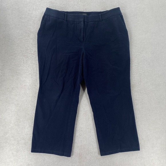Talbots Newport Capri‎ Pants Womens 20WP Blue Stretchy Cropped - Picture 1 of 13